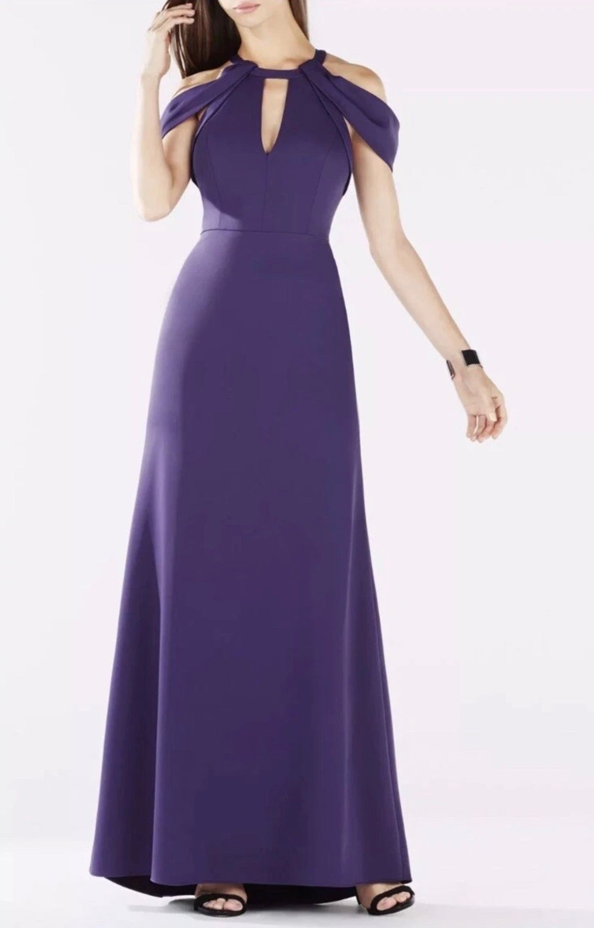 BCBG PURPLE FULL LENGTH FORMAL DRESS 100 Sz 6