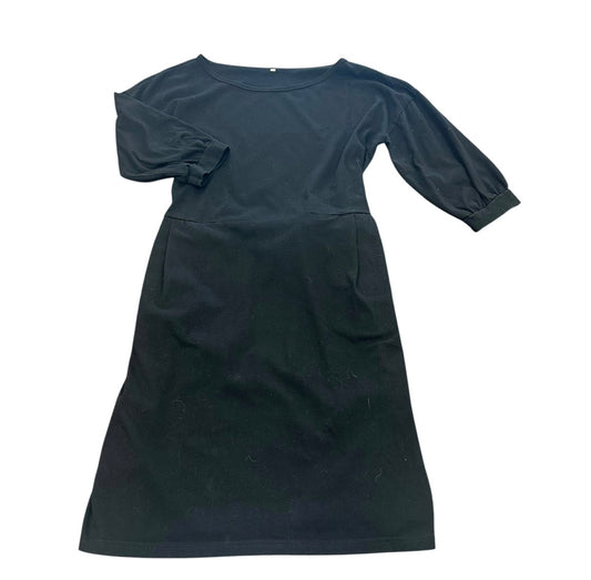 BLACK TIE WAIST DRESS 100 MEDIUM
