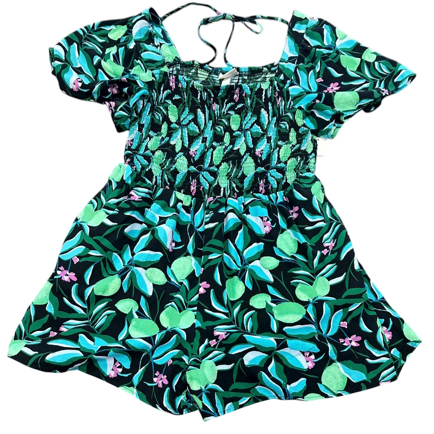 AVA & VIV BLACK TROPICAL ROMPER 100 XXL