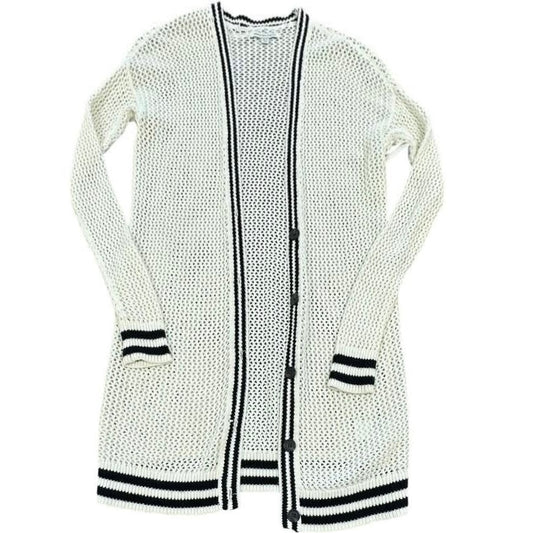 AMERICAN EAGLE BEIGE OPEN KNIT CARDIGAN 32 XS