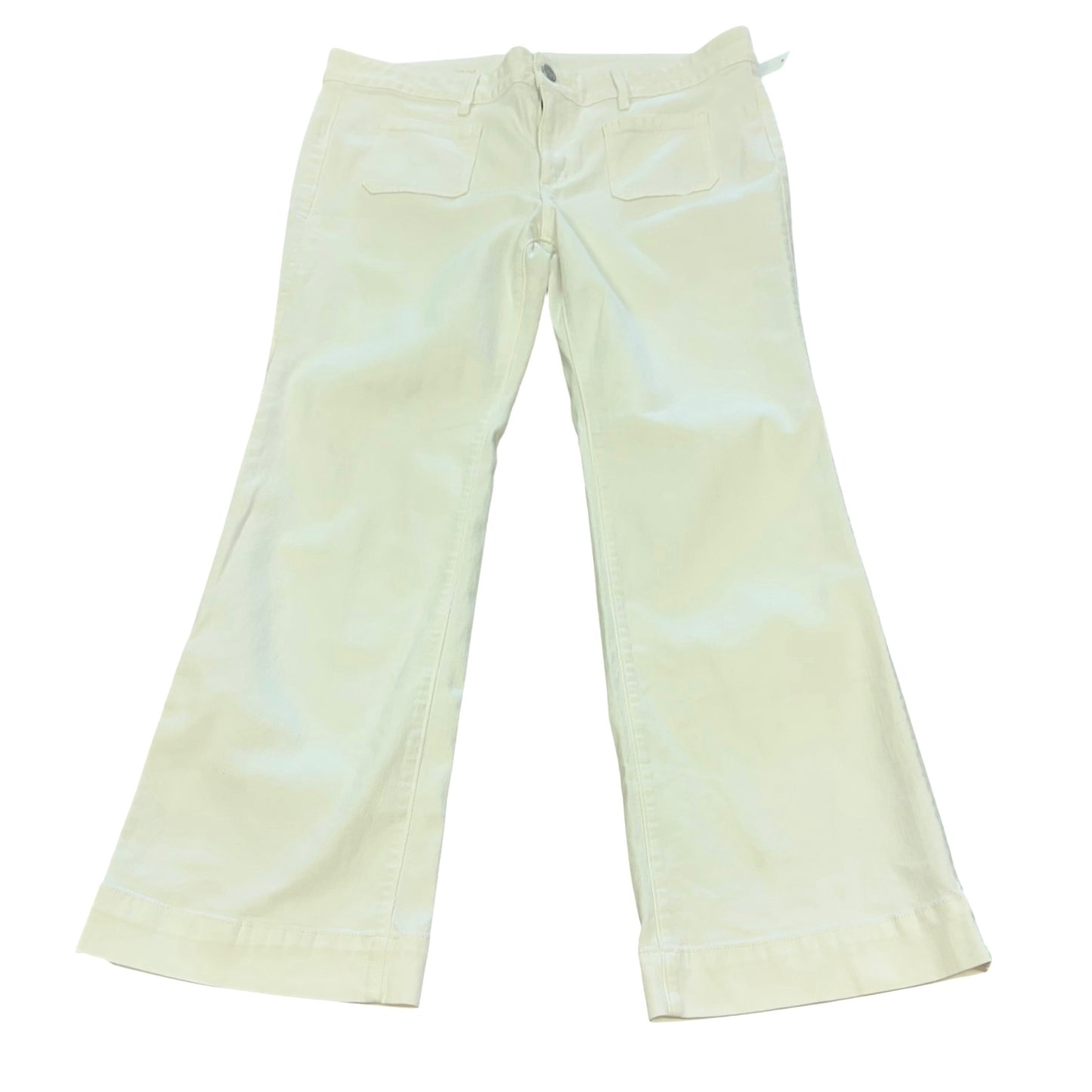 LOFT MID RISE WHITE WIDE LEG JEANS 8 Sz 14