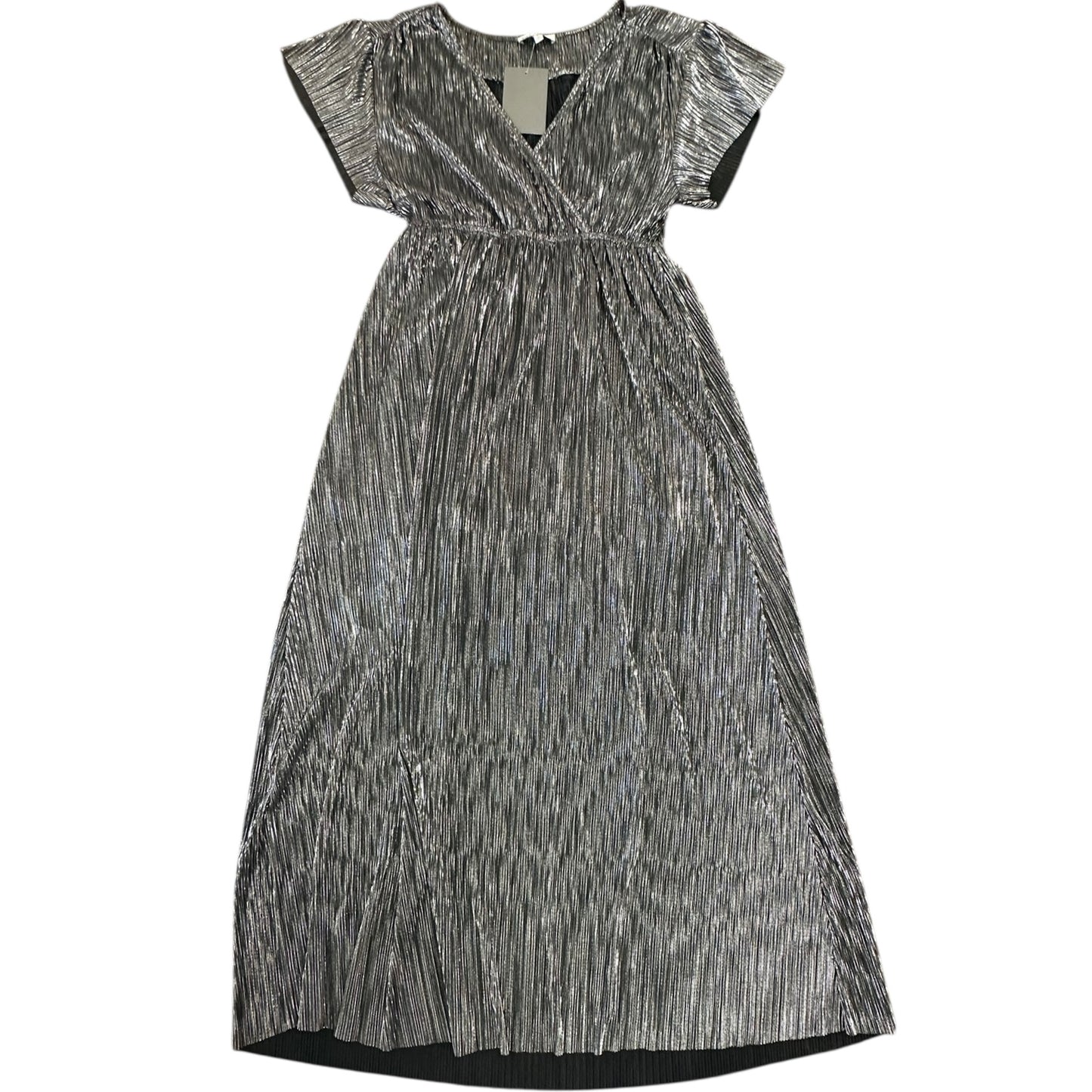 SEE AND BE SEEN SILVER MAXI DRESS NWT 241 LARGE