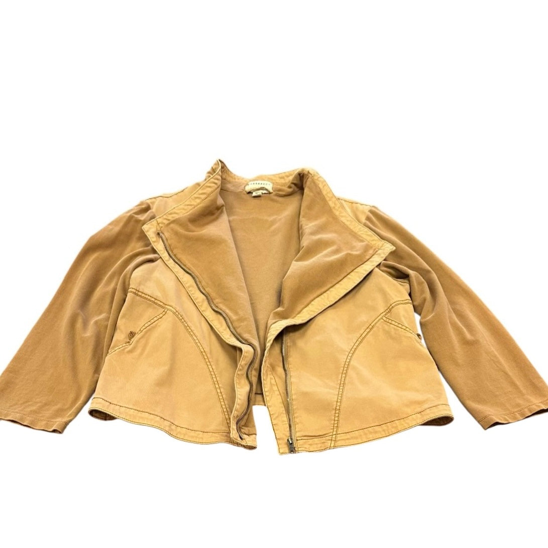 ANTHROPOLGIE MARRAKECH BROWN MOTO JACKET 123 3X