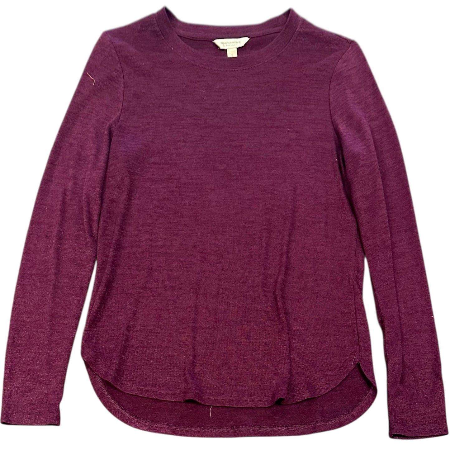 BANANA REPBLIC LUXESPUN DARK PURPLE KNIT TOP 48 SMALL