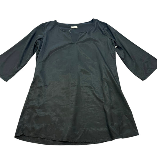 TOBI BLACK SATIN TUNIC / DRESS 139 SMALL