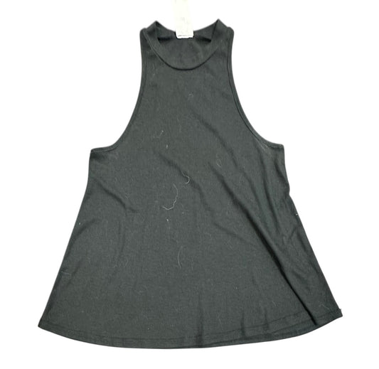 FREE PEOPLE HIGH NECK BLACK RIBBED TANK 100 MEDIUM
