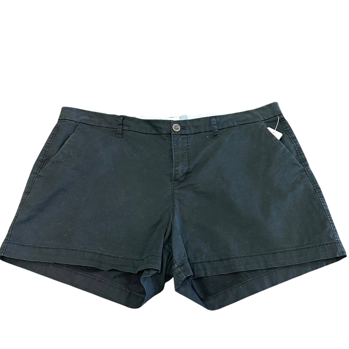 OLD NAVY BLACK FLAT FRONT SHORTS 123 Sz 14