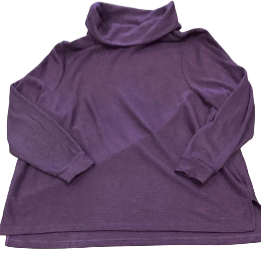 LANE BRYANT PURPLE COWL NECK TUNIC SWEATER 123 Sz 22/24