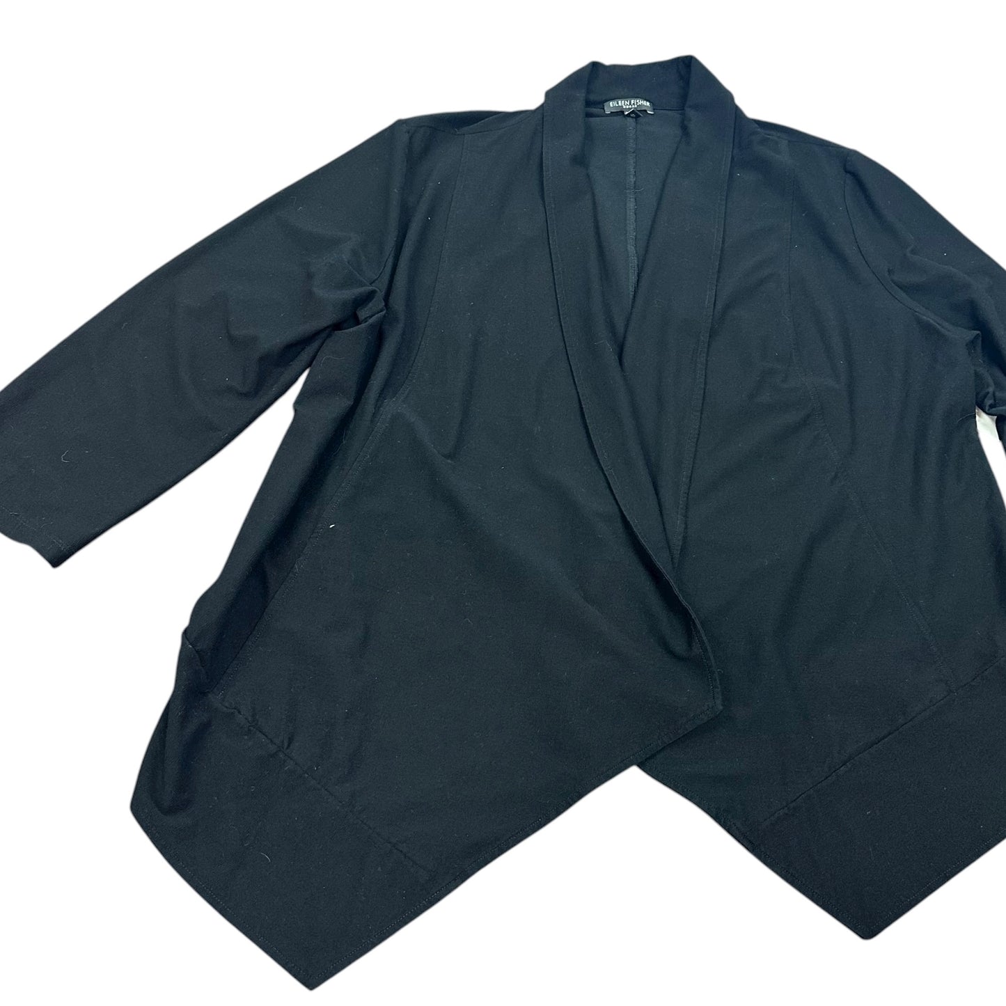 EILEEN FISHER BLACK OPEN BLAZER 227 3X