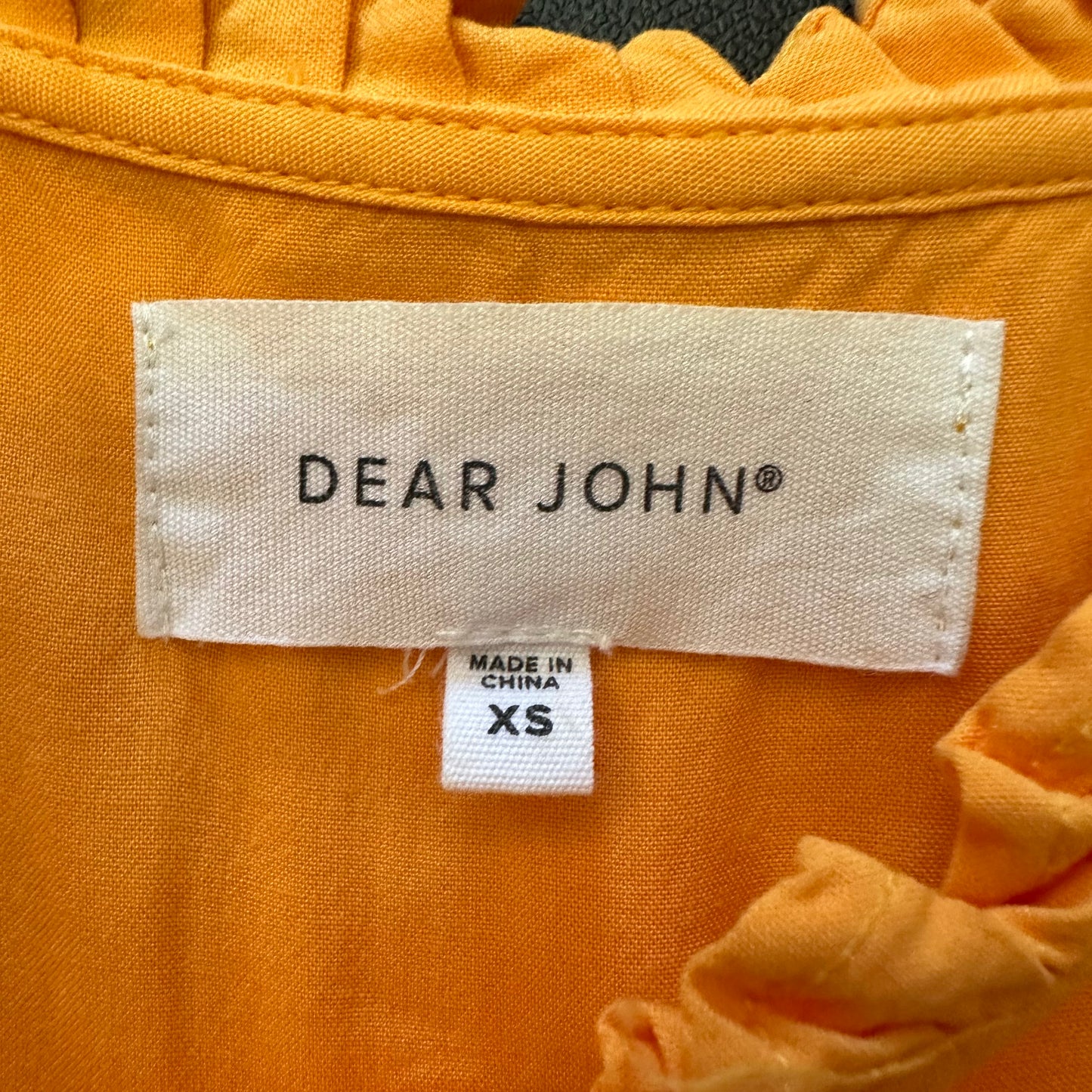 DEAR JOHN ORANGE BUTTON UP DRESS 52 XS