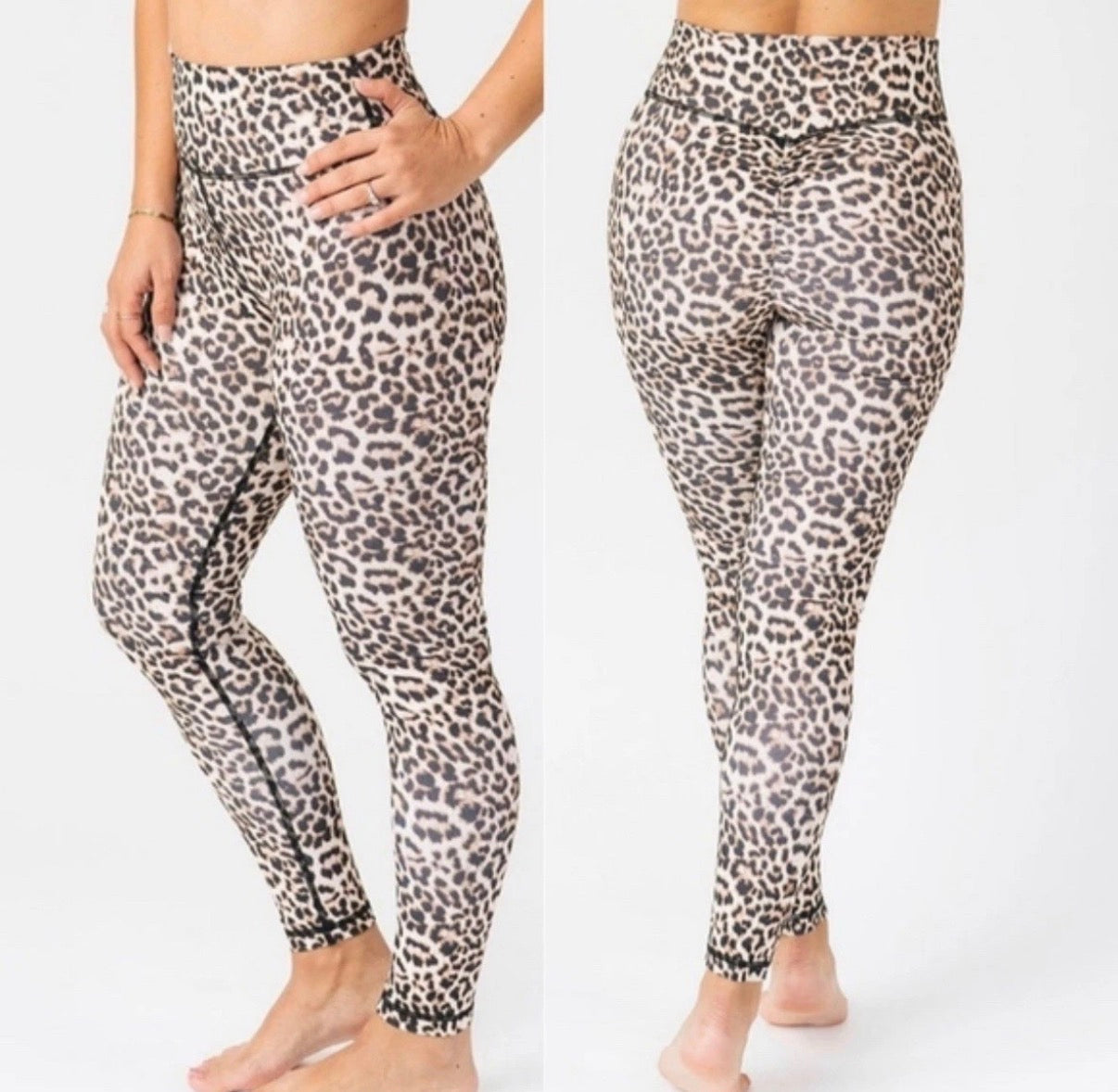 ZYIA ANIMAL PRINT ACTIVE LEGGINGS 38 Sz 8-10