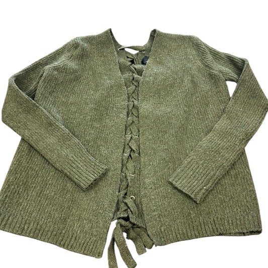 LUMIERE GREEN OPEN FRONT CARDIGAN BRAIDED BACK 117 NWT SMALL