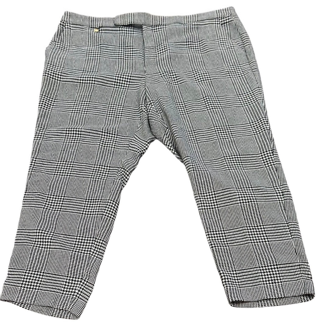 RALPH LAUREN BLACK WHITE HOUNDSTOOTH PANTS 45 Sz 18W