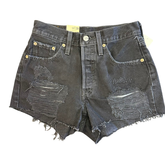 LEVI STRAUSS BLACK BUTTON FLY SHORTS NWT 143 SZ 24