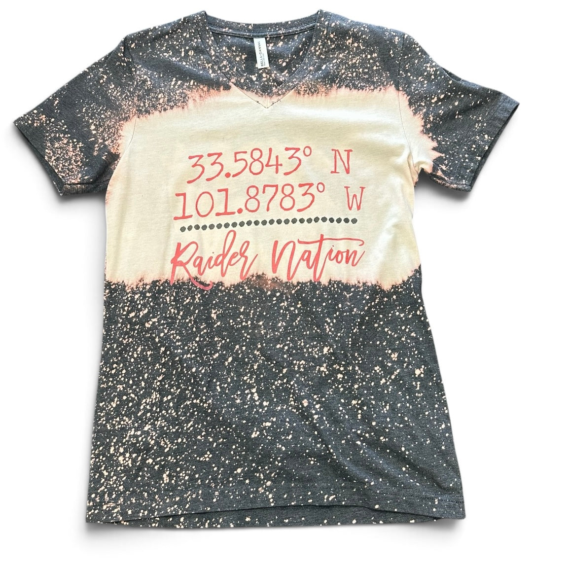 BLEACHED BLACK T-SHIRT RAIDER NATION 277 MEDIUM