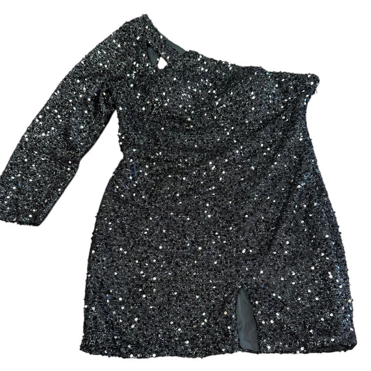 NOXANABEL BLACK SEQUINS COCKTAIL DRESS 223 SZ 14 NWT