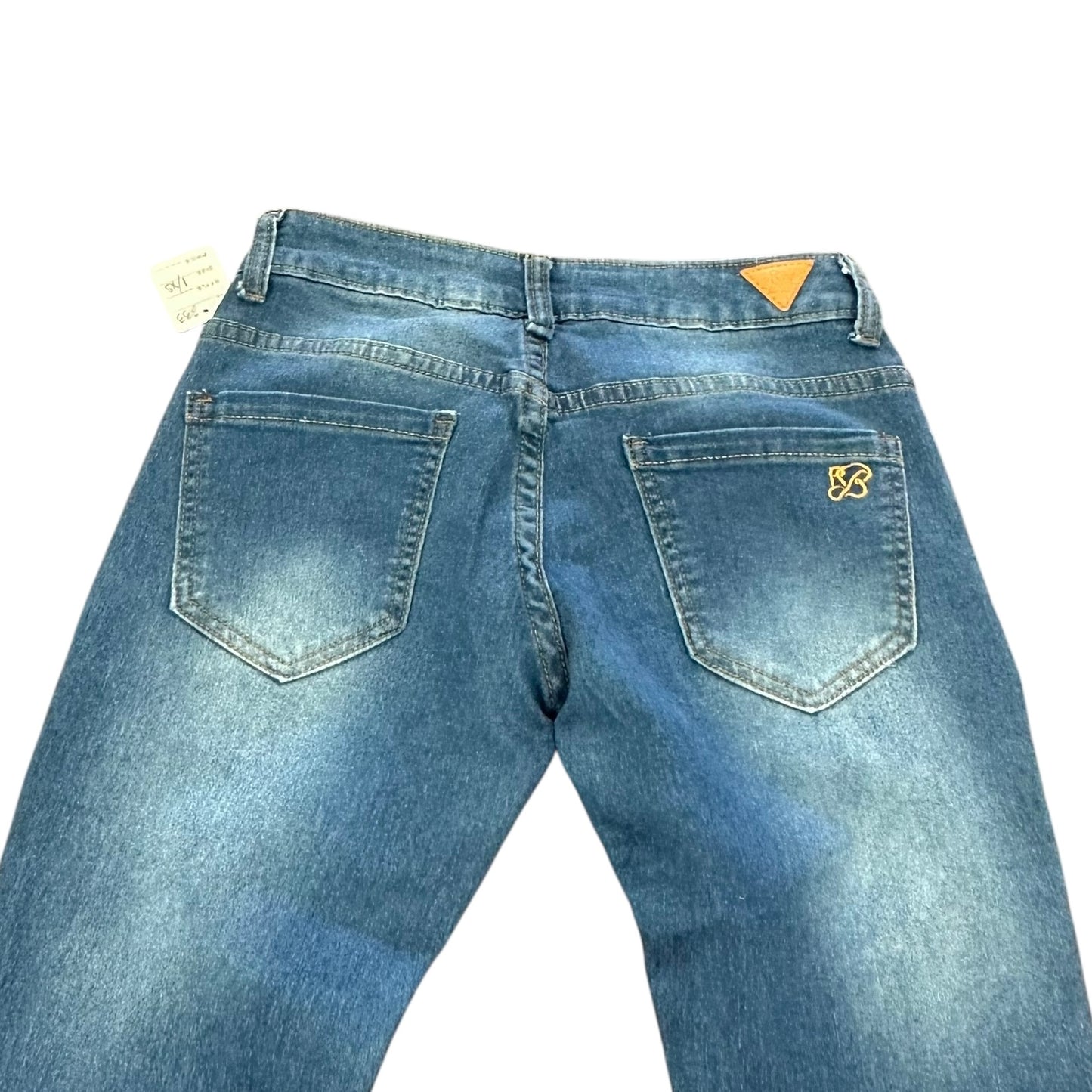 RED BOTTOMS DENIM FLARE BLUE JEANS 233 SZ 1