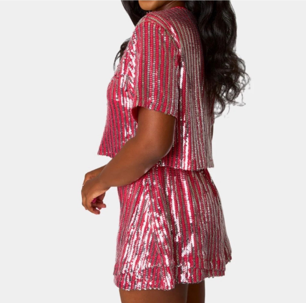 BUDDY LOVE RED SEQUINS SET NWT MEDIUM