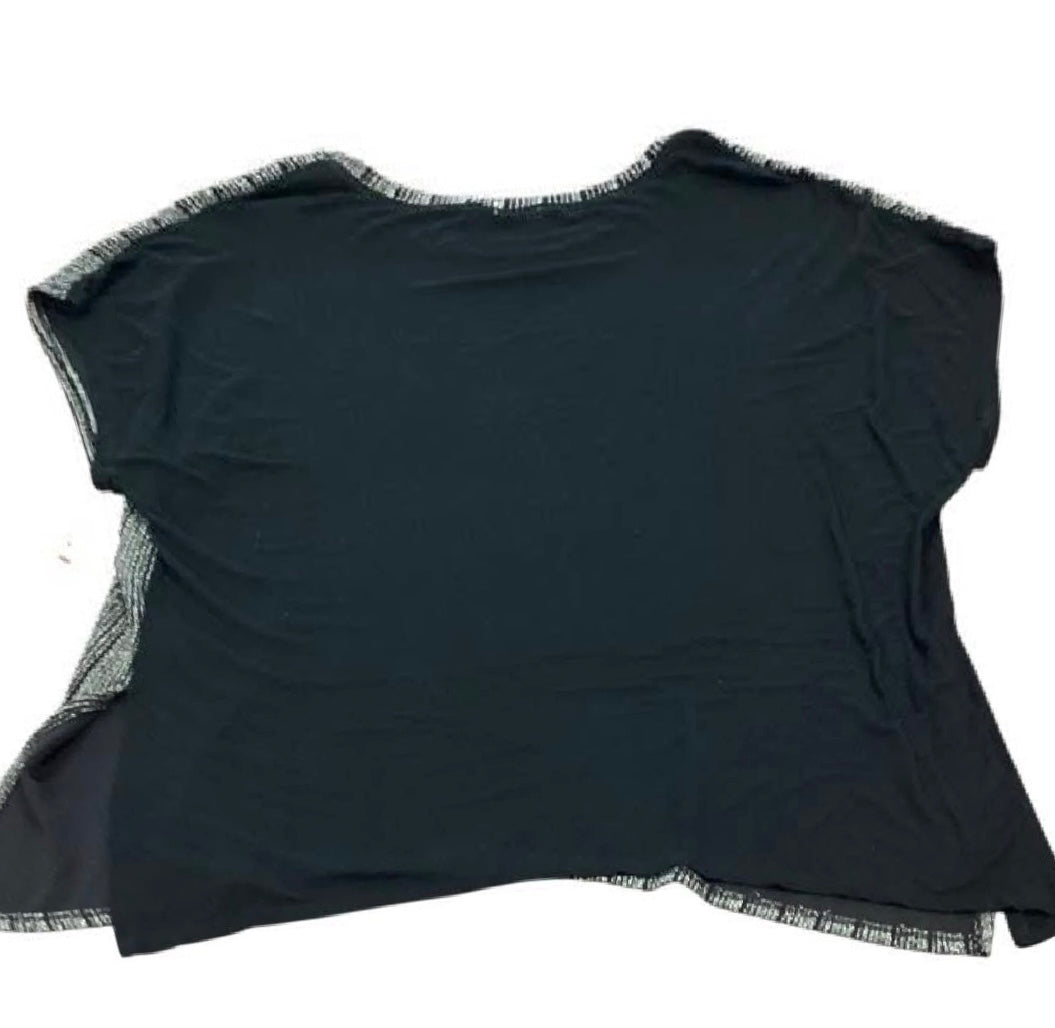 SELF ESTEEM SILVER STRIPED BLOUSE 227 3X