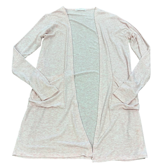 BLAKELY LIGHT PINK RIBBED OPEN CARDIGAN 233 SMALL