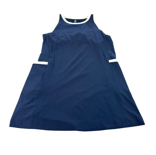 LOU & GREY WOMENS DRESS TIPPED WANDERWEAVE MINI POCKET NAVY BLUE LARGE