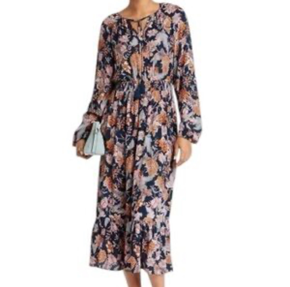 KNOX ROSE NAVY FLORAL MIDI DRESS 158 SMALL