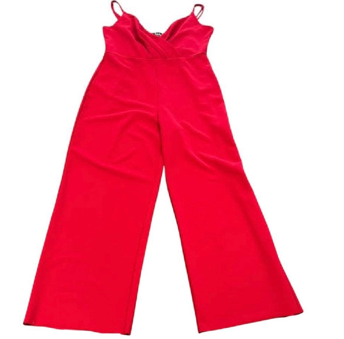 TRIXXI RED WIDE LEG JUMPSUIT 83 LARGE
