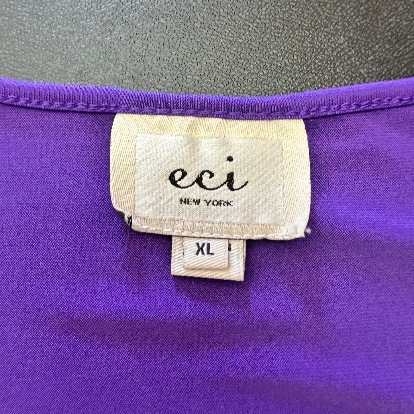 ECI PURPLE JERSEY DRESS EMBELLISHED 169 XL