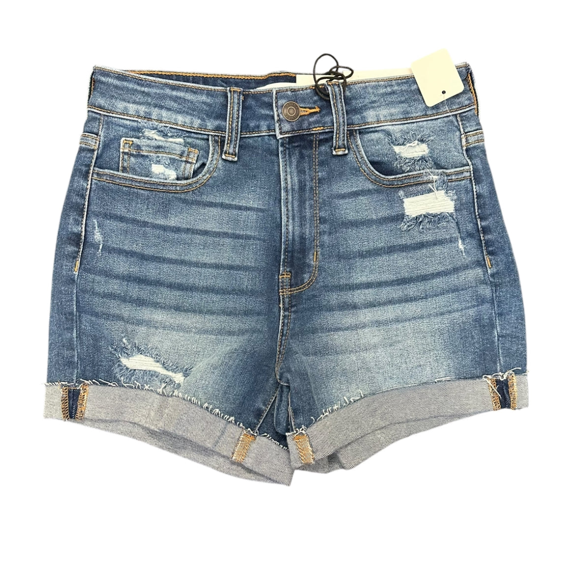 ZENANA HIGH RISE CUT OFF DENIM SHORTS NWT - SMALL - 182