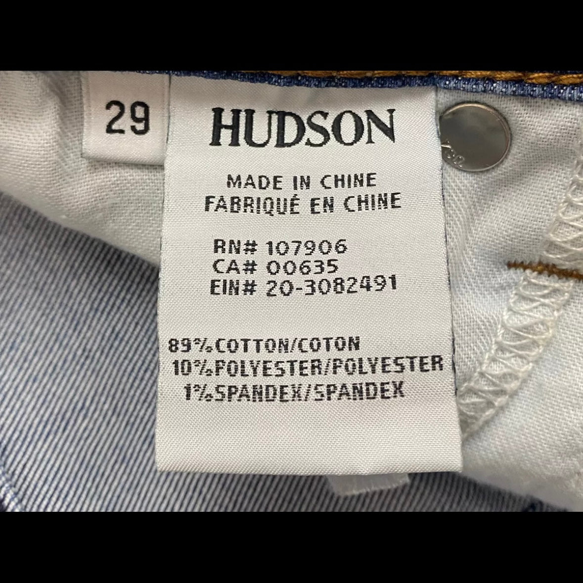 HUDSON WOMENS JEANS KRISTA ANKLE RAW HEM SZ 29 STRETCH DISTRESSED