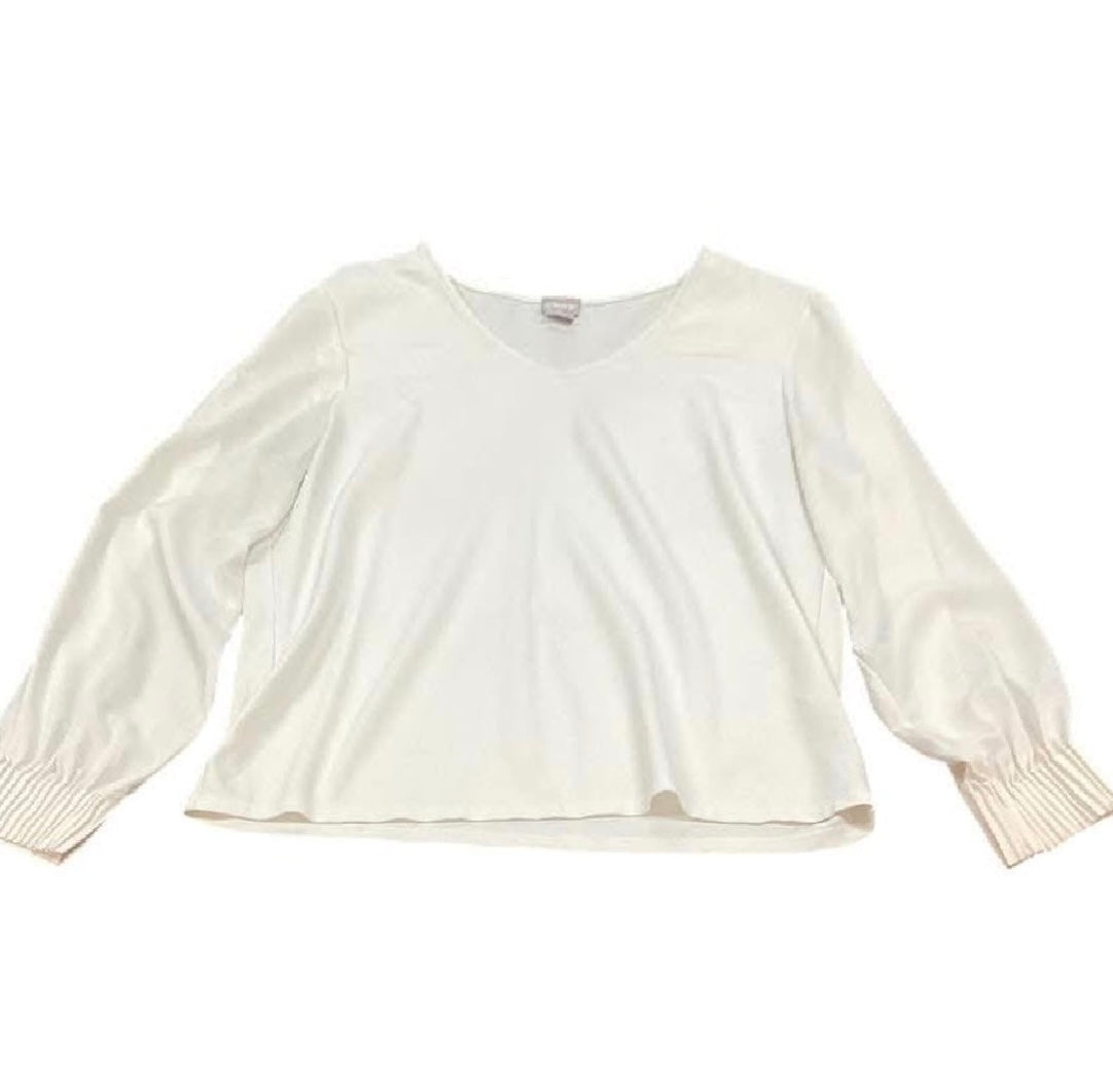 CHICOS BEIGE BLOUSE 11 LARGE