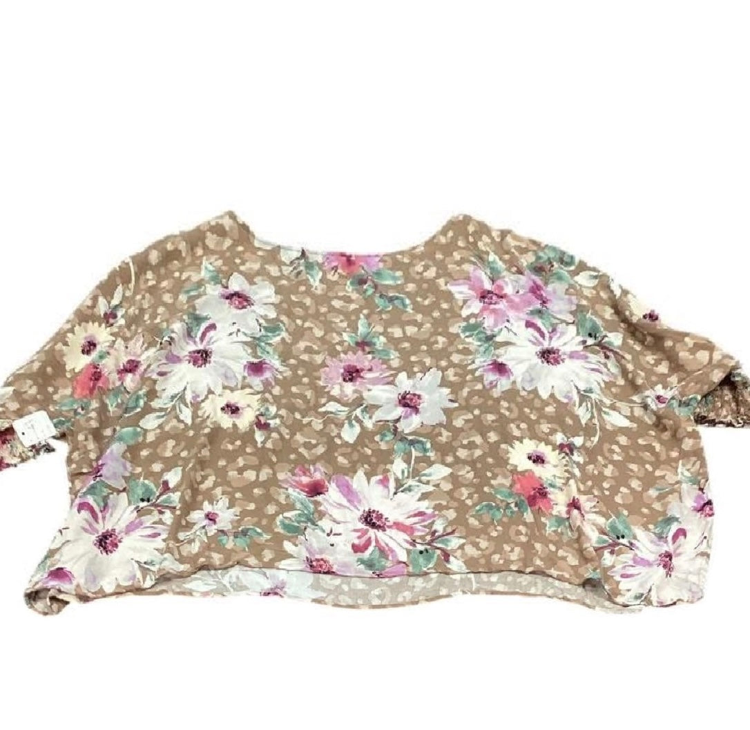 ODDI ANIMAL PRINT FLORAL BLOUSE 47 MEDIUM