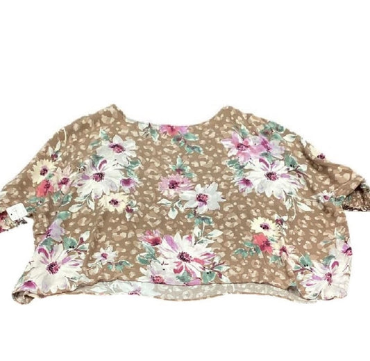 ODDI ANIMAL PRINT FLORAL BLOUSE 47 MEDIUM