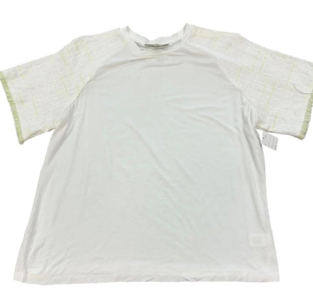 RYEGRASS TWEED SLEEVED TEE 26 NWOT LARGE