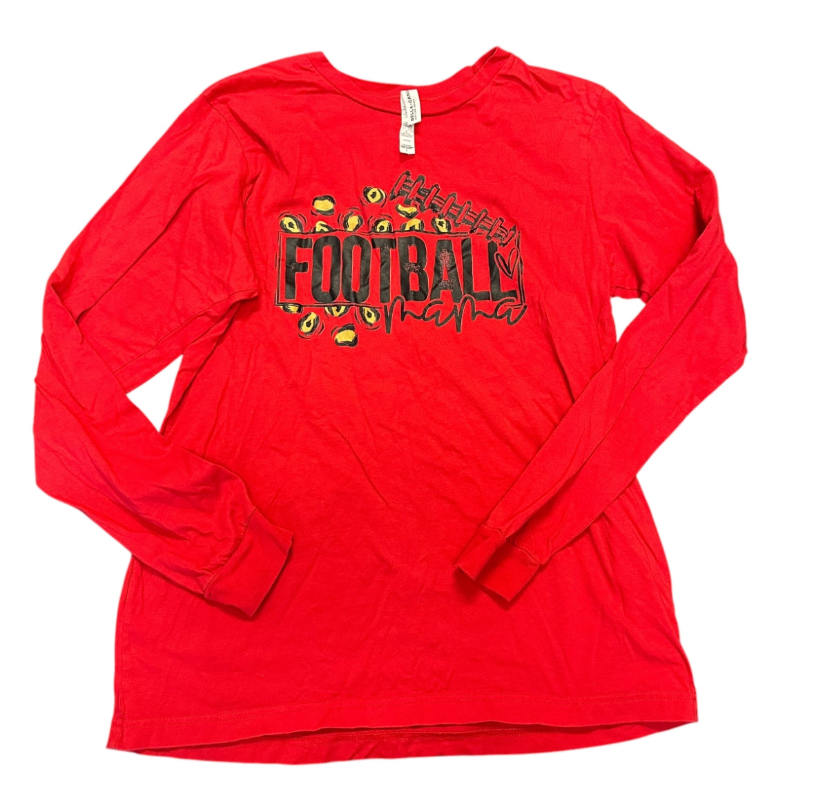 FOOTBALL MAMA RED LONG SLEEVE - LARGE - 73