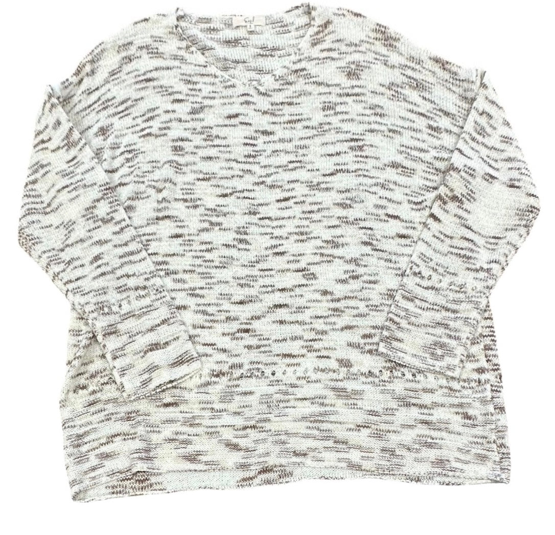 EASEL CREAM BROWN KNIT SWEATER OVERSIZED 38 SMALL