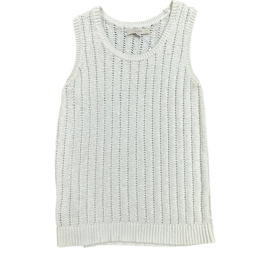 LOFT BEIGE KNIT SWEATER VEST 100 MEDIUM