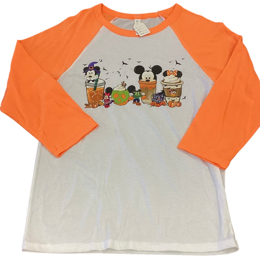 MICKEY MOUSE HALLOWEEN 3/4 SLEEVE SHIRT 100 NWOT MEDIUM