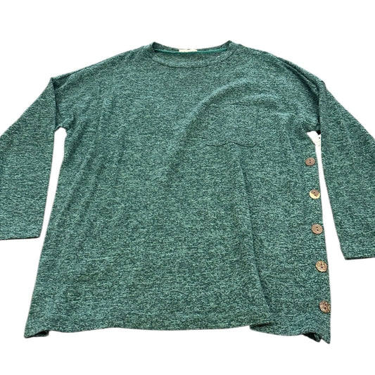 REB IN J GREEN TUNIC SWEATER 208 SMALL - LOOSE FIT