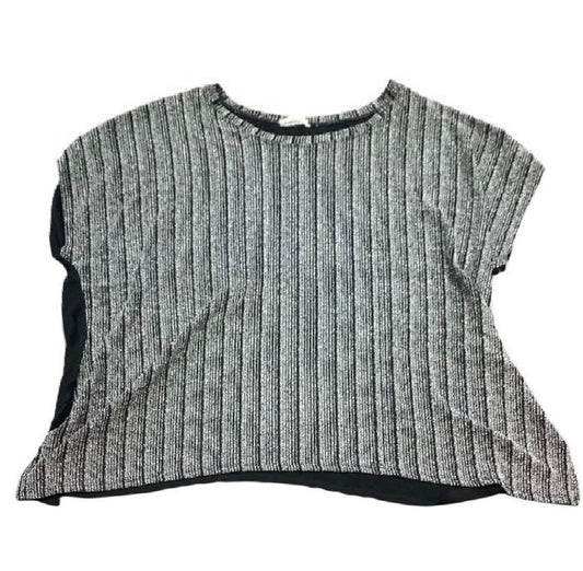 SELF ESTEEM SILVER STRIPED BLOUSE 227 3X