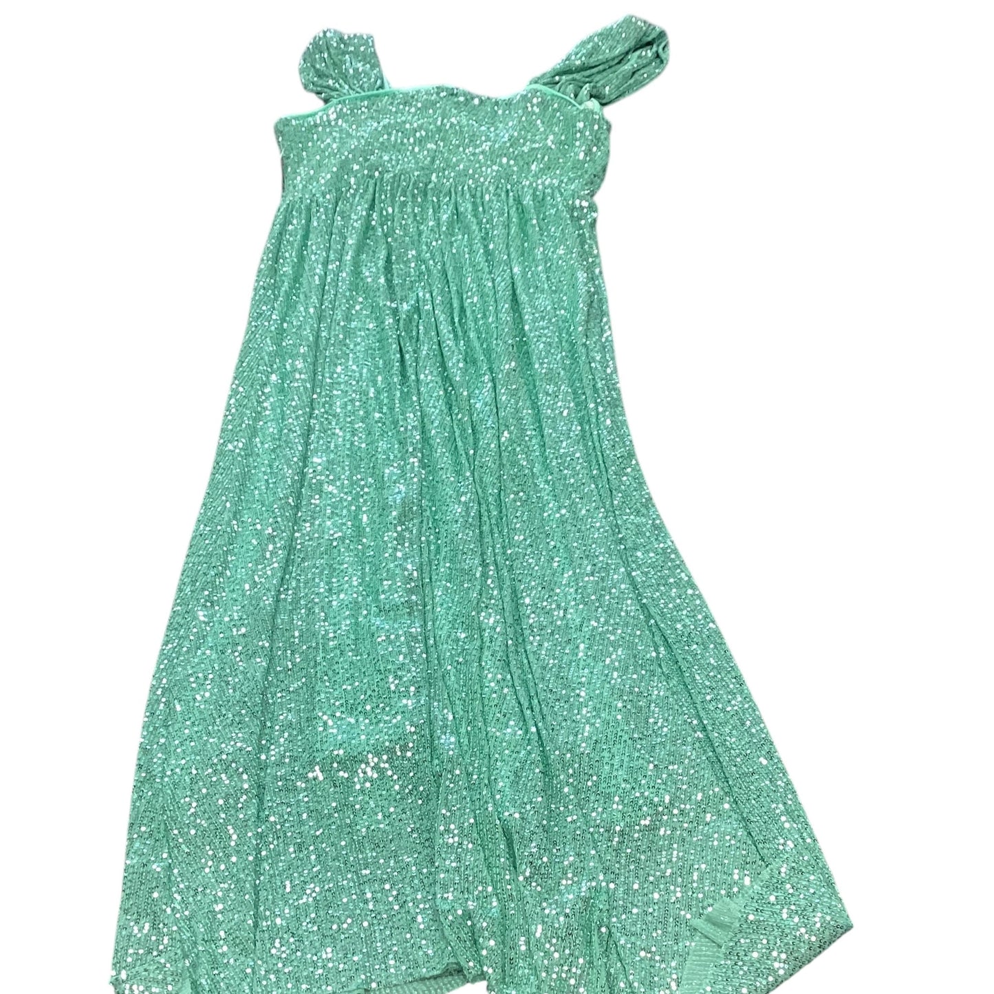 TOLEEN GREEN SEQUINS FULL LENGTH DRESS 62 NWT XL