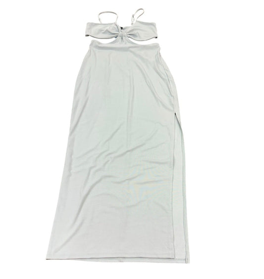 LULUS WOMENS DRESS LARGE OPENING NIGHT LIGHT BLUE CUTOUT BODYCON MAXI SEXY NWT