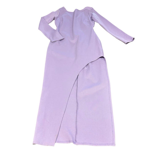 LULUS WOMENS DREAMING ABOUT YOU LILAC LONG SLEEVE MAXI DRESS LARGE NWT $69