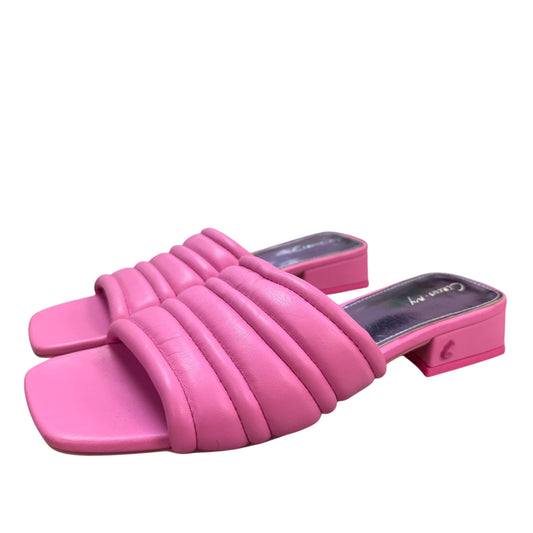 CIRCUS BY SAM EDLEMAN PINK SLIP ON SANDALS BLOCK HEEL NWOT 100 SZ 8
