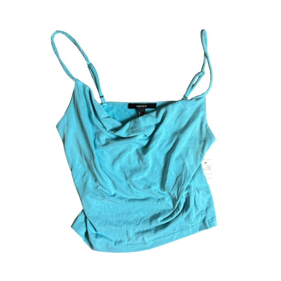 FOREVER BLUE SPAGHETTI STRAP TOP  SMALL