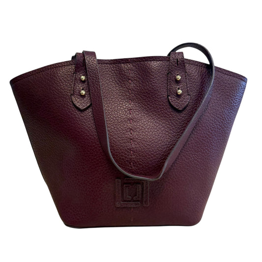 LIZ CLAIBRONE MARINA SHOPPER TOTE BAG MAROON 39