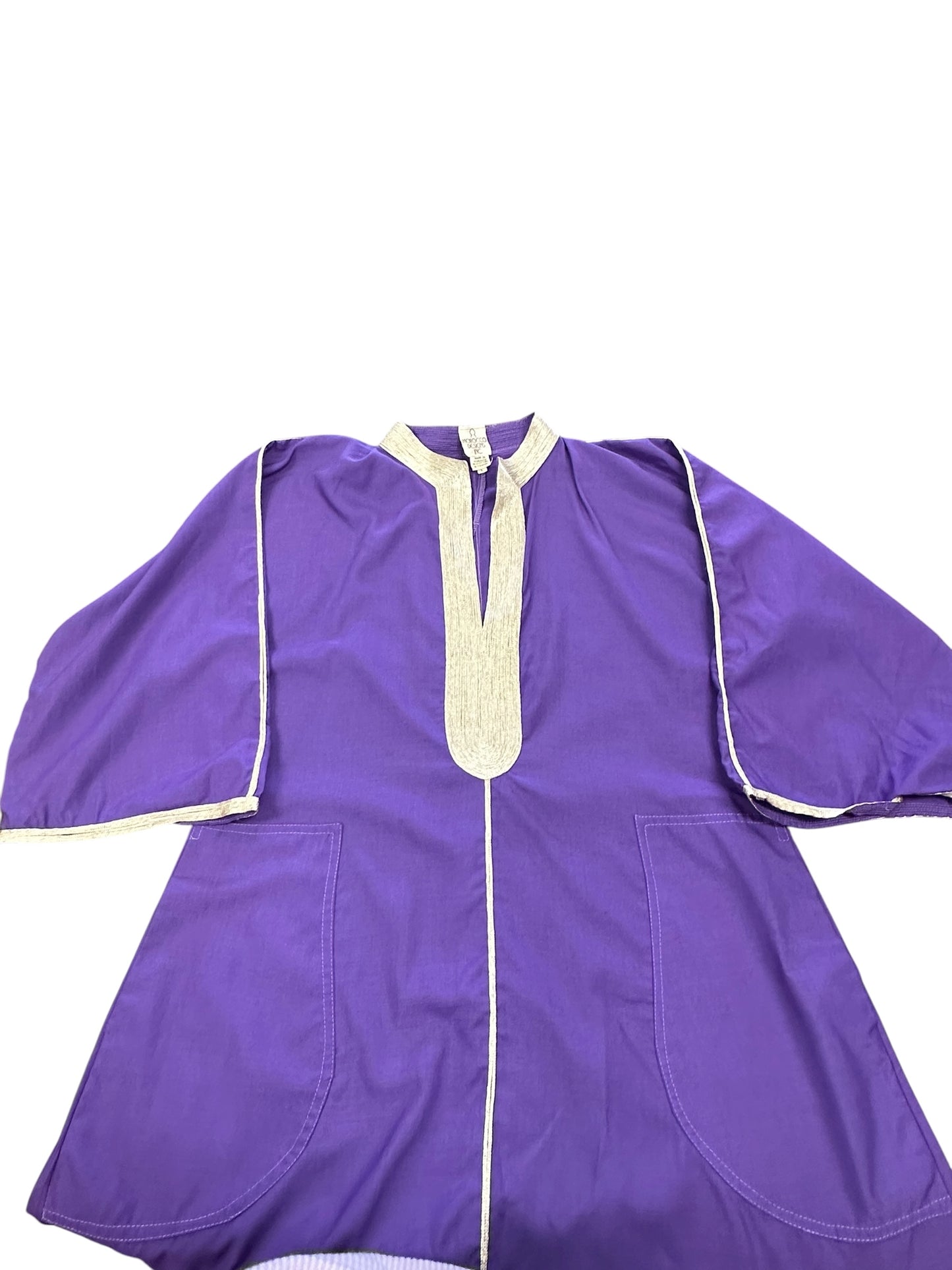 MOROCCO DESIGN PURPLE VINTAGE KAFTAN DRESS 228 LARGE