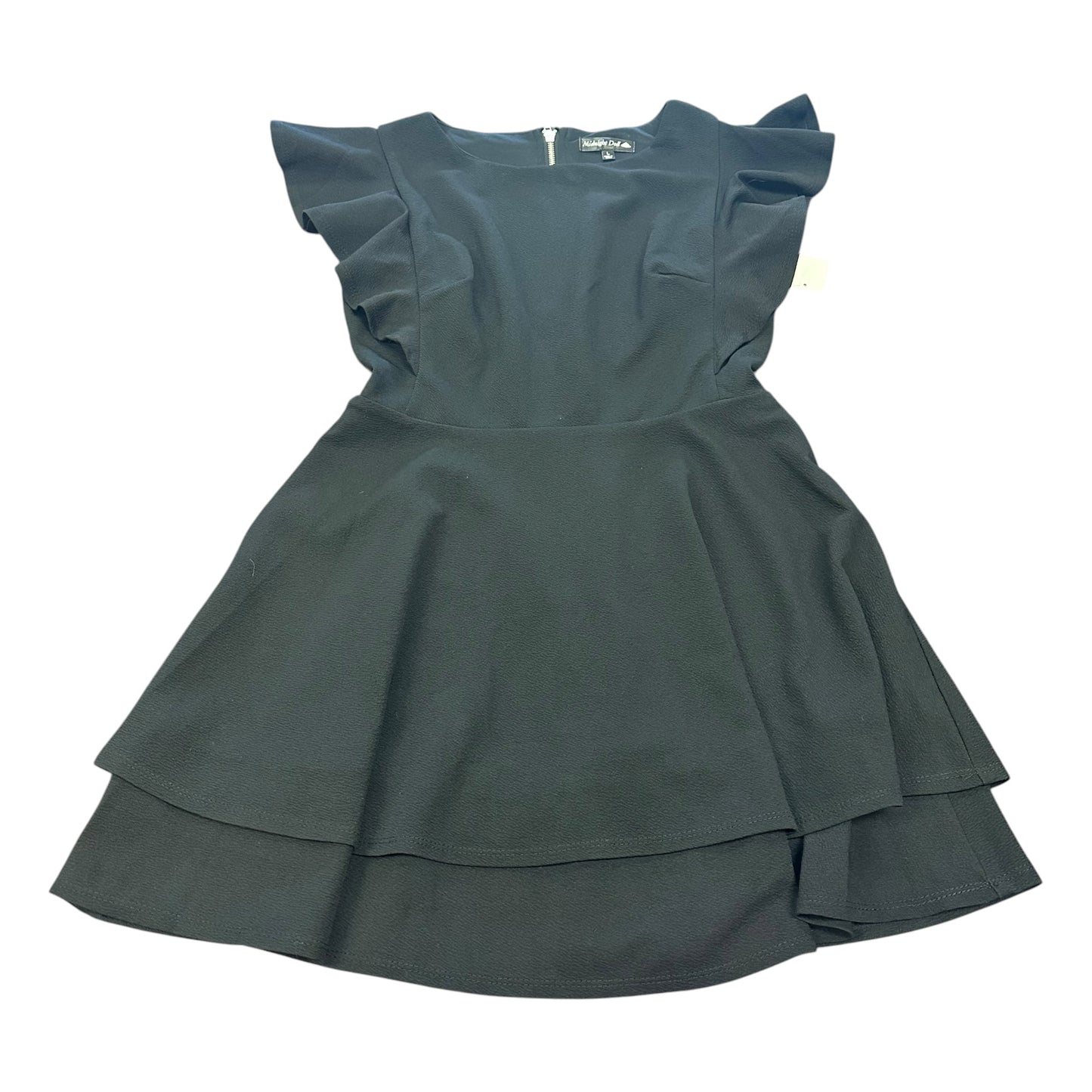 MIDNIGHT DOLL BLACK FIT FLARE DRESS 143 LARGE