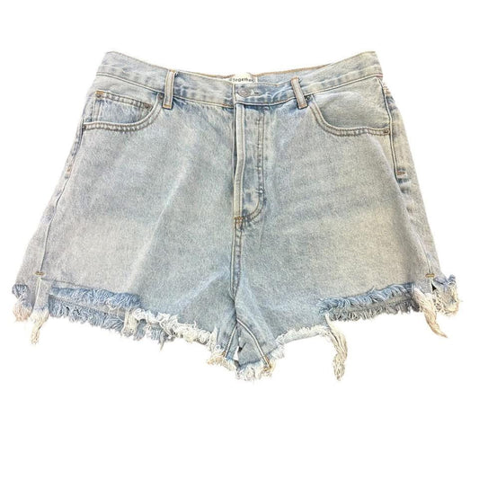 BY TOGETHER BLUE DENIM SHORTS HIGH WAISTED 143 LARGE