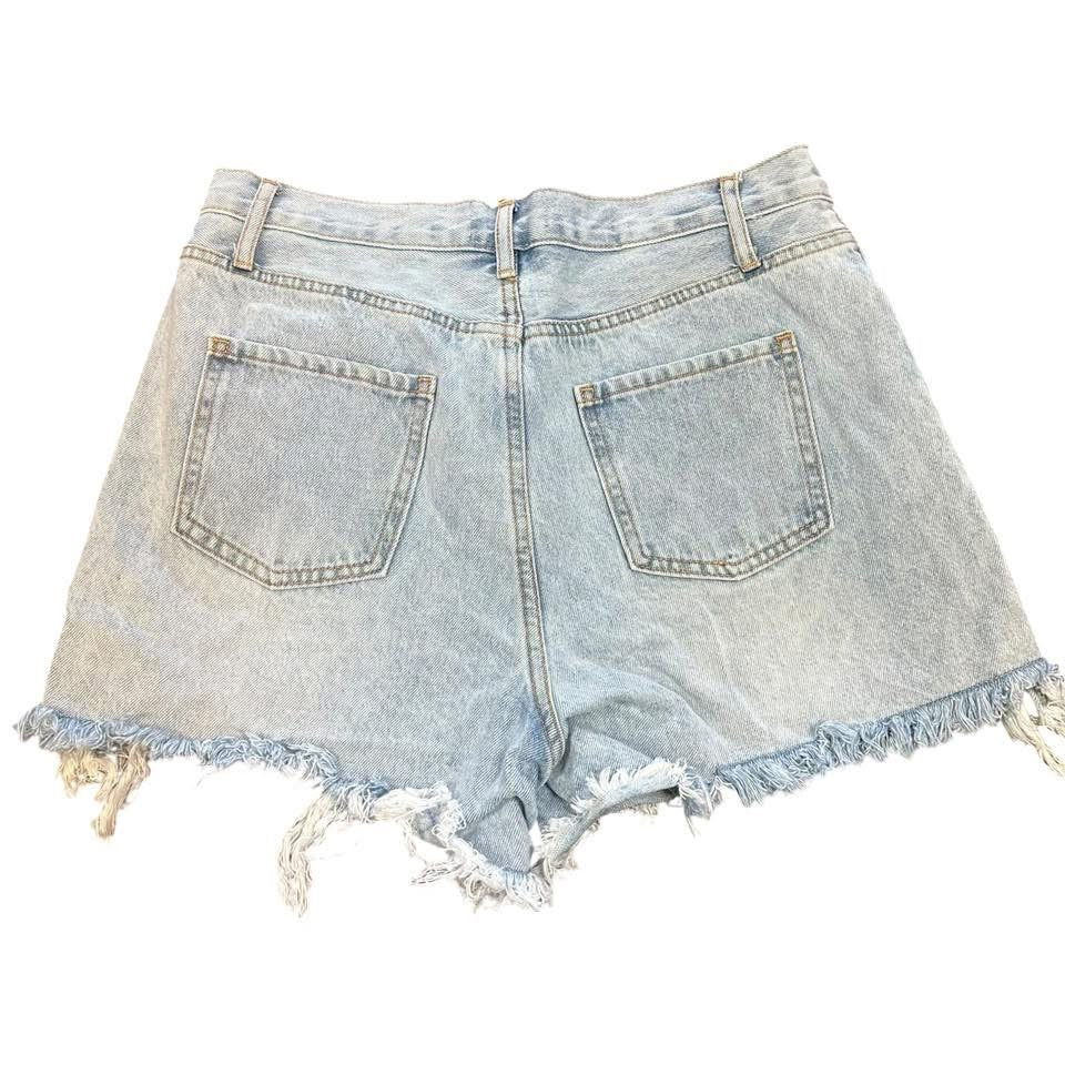 BY TOGETHER BLUE DENIM SHORTS HIGH WAISTED 143 LARGE
